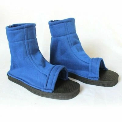 Japanese Ninja Shoes Boots Cosplay Retro Ancient Mens Women Black Blue Fashion - Image 1 of 4