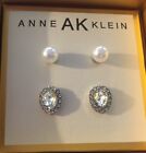 Anne Klein Two Pair Of Stud Earrings~Nwt