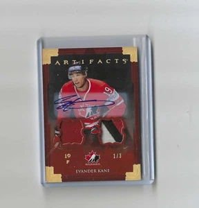 13-14 Artifacts Team Canada Dual/Patch Auto.Evander Kane/3 - Picture 1 of 1