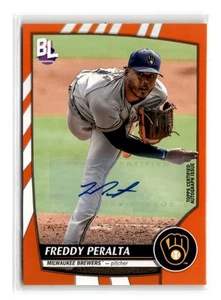 Freddy Peralta 2023 Topps Big League Eléctrico Naranja Base Automático #154 Cerveceros - Imagen 1 de 2