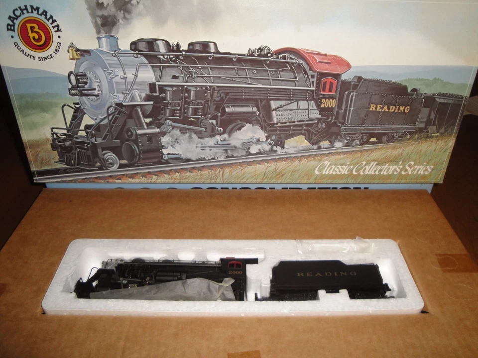 Bachmann HO Scale Reading 2 8 0 Consolidation Steam Locomotive runs smokes - Image 1 of 4
