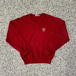 Vintage Pro Line San Francisco 49ers V Neck Men’s sweater Size L Red Flaw - Picture 1 of 8