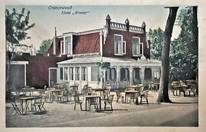 Oranjewoud NIEDERLANDE Postkarte • Das Hotel Weener Außen Essbereich Veranda - Bild 1 von 2