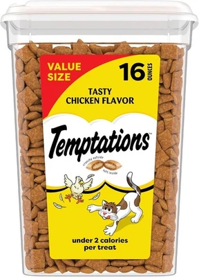 Temptations Classic Cat Treats sabroso sabor pollo - tina de 16 oz Foto 1 de 4
