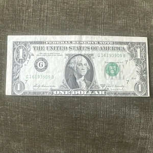 1969 1$ FEDERAL RESERVE NOTE MISALIGNED PRINTING & Shifted Seal (Error Note) - Picture 1 of 6