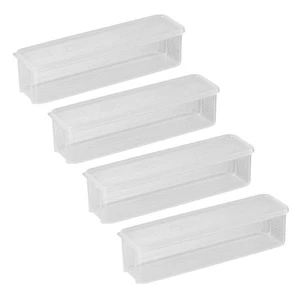 4x Pasta Container with Lid Spaghetti Storage Box for Personal Pantry Office - Picture 1 of 7