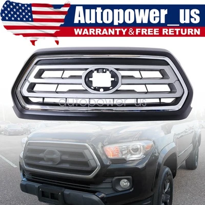For Toyota Tacoma 2016-2022 53101-04080 Plastic Front Bumper Grille Black Matte - Image 1 of 4
