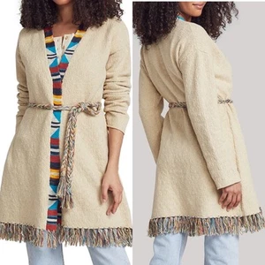 Nuevo Cárdigan Plumero $298 Faherty Crow Rayas Borla Algodón Orgánico M/L - Imagen 1 de 4