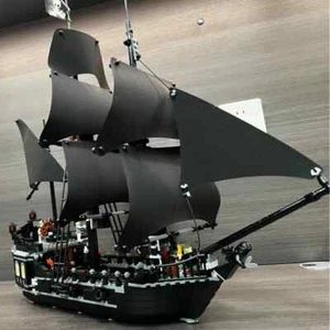 MOC Pirates of the Caribbean Black Pearl Ship Revenge Warship Building Blocks - Picture 1 of 8
