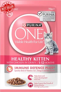 Kitten Wet Cat Food Succulent Chicken in Gravy Pouch 12X70G - Picture 1 of 12