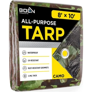 8ft X 10ft Camouflage Tarp Washable Reusable Recyclable Durable Heavy Duty Cover - Picture 1 of 7