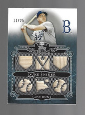 Duke Snider HOF 2010 Topps Sterling Sterling Stats Relics Six 11/25 ⚾