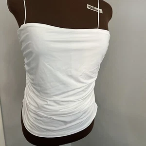 Camiseta sin mangas acanalada ajustada para mujer - Future Collective - XL - Blanca - Imagen 1 de 7