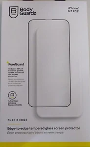 Pack of 2 BodyGuardz Pure2 Edge  Screen Protector For iPhone 14/iPhone 13/13 Pro - Picture 1 of 2