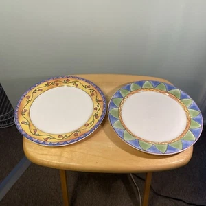 2 Sango Dinner Plates SWEET SHOPPE Sue Zipkin #3024&3026 Spring Easter Cottage - Picture 1 of 7