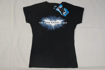 BATMAN THE DARK KNIGHT RISES LOGO LADIES SKINNY T SHIRT OFFICIAL FILM MOVIE RARE - Image 1 of 4