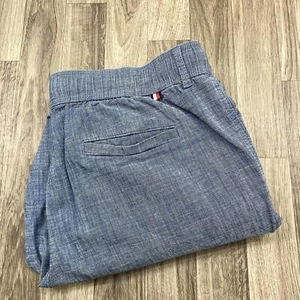 TOMMY HILFIGER Elastic Waist Drawstring Tie Blue Cargo Jogger Pants Men's Size M - Picture 1 of 11