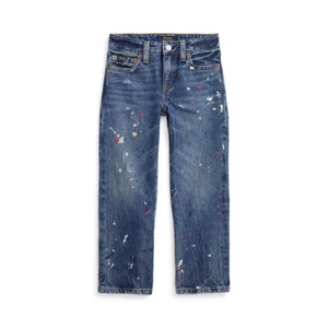 Polo Ralph Lauren Girls High-Rise Straight Paint-Splatter Jean 7, 10, 12, 14, 16 - Picture 1 of 3