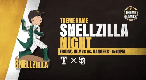 San Diego Padres Blake “Snellzilla” Snell Bobblehead 7/28/24 Theme Game Pre-Sale Cover