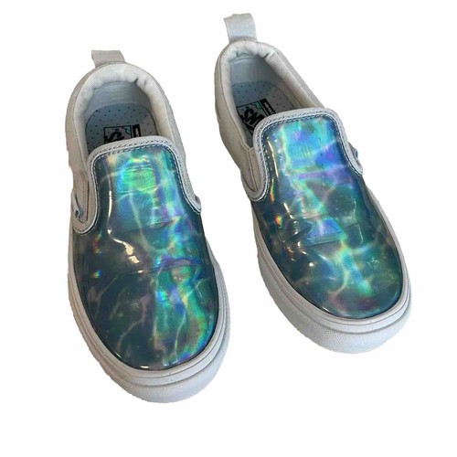 Scarpe Vans slip on consapevolezza autismo comodeCush giovani bambini blu taglia 2 5 stile raro
