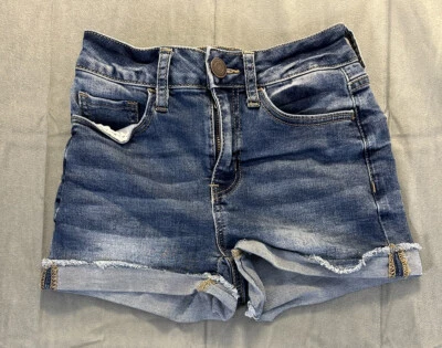 So Brand Jean Shorts Hi Rise Shorties 25 W Size 1 Cuffed Denim Juniors Cut Off - Image 1 of 4