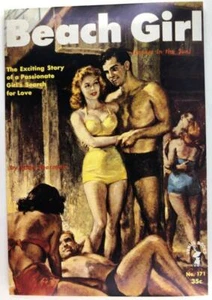 Beach Girl GGA Good Girl Art 50's Men's Erotic Fiction Postcard by Joan Sherman - Bild 1 von 1