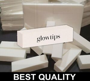 BEST QUALITY White Nail Buffer File Buffing Sanding Block Salon 120 GRIT UK