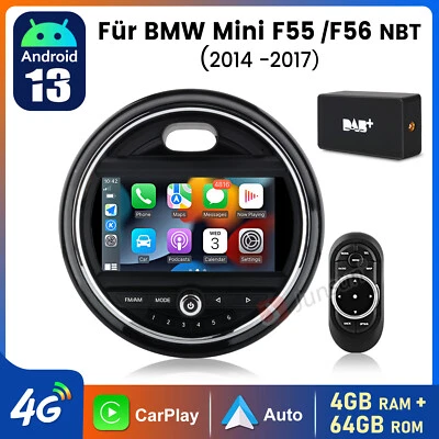 Carplay Für BMW Mini Cooper F55 F56 Android Autoradio GPS Nav 4G BT WIFI FM DAB+ - Bild 1 von 4