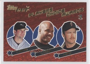 2001 Topps Stars Players Choice Awards Todd Helton Barry Bonds Jeff Kent #PCA7