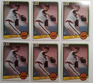 (6) 1983 Donruss Tommy John #570 Vintage Baseball Card Lot California Angels  - Picture 1 of 2