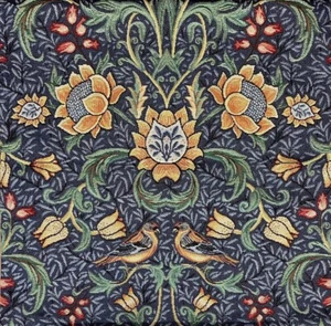 William Morris Flowers & Birds I Mille Fleurs Pillow Cushion Thieves 18"x18" - Picture 1 of 5