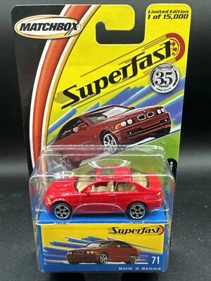 2005 Matchbox Superfast RED #71 BMW 3 SERIES LE 15,000 over 2000 items for sale - Image 1 of 3