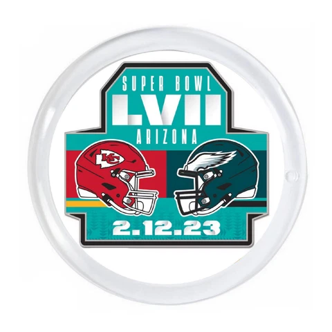 Philadelphia Eagles Kansas City Chiefs Super Bowl 57 Magnet big round 3 inch dia Cover