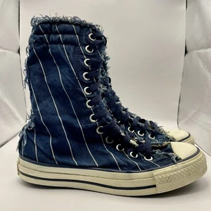 Converse Hi Tops Talla 5 Plegable Espalda Azul Marino Lona Borde Deshilachado Enrollable - Imagen 1 de 14