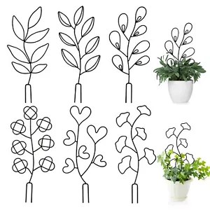 6PC Metal Plant Stakes for Indoor Plants Trellis for Climbing Plants Garden T... - Picture 1 of 8