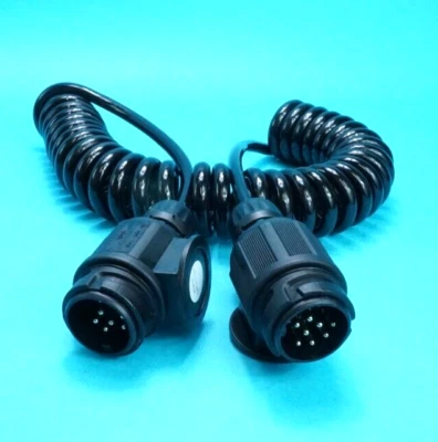 3 Metre Trailer Connection Lead fitted with 2 x 8 Pin Plugs for 13 Pin Sockets - Image 1 of 2