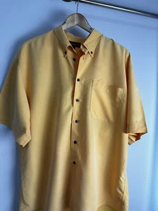 SACCO & VINCETTI Yellow Shirt Short Sleeved Shirt - Smart Casual - Size LARGE L - Picture 1 of 6