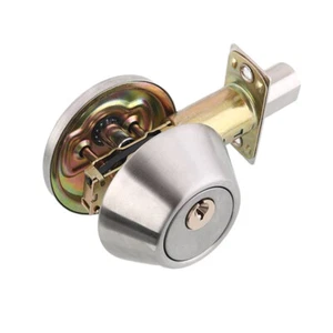 Front Door Lock Set Single Head Copper Lock Core 3-bar Locking with 3 Keys T9H2 - Picture 1 of 12