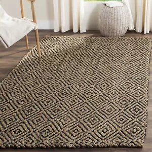 Safavieh Hand Woven Natural Fiber Collection Natural/Black Area Rugs - NF181C - Picture 1 of 26