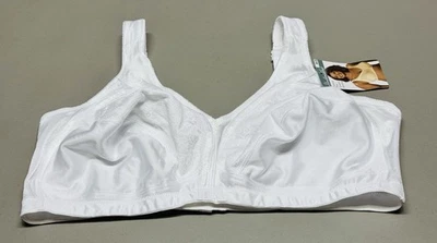 New Underscore 44D Fashion Plus Comfort Wirefree Wireless Bra White 93677 - Image 1 of 4