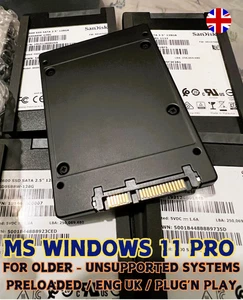 SANDISK 128GB SSD X600 2.5 INCH SOLID STATE DRIVE WINDOWS 11 PRO FOR UNSUPPORTED - Picture 1 of 3