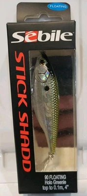 Sebile Stick Shad 3.5" Flotante Sin Labios Jerkbait .5oz Holo Verde Bajo Señuelo #90 Foto 1 de 4