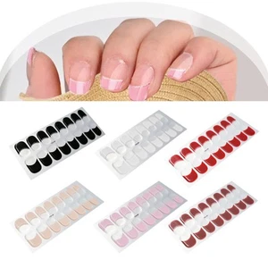 Semi Cured Gel Nail Wraps for Woman Girls Manicure Nail Art Decor Salon Beauty - Picture 1 of 37