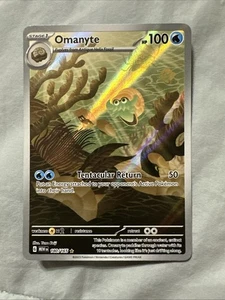 Pokémon TCG Omanyte Holo Illustration Rare Card 180/165 Scarlet & Violet 151 - Picture 1 of 2