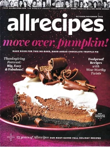 All Recipes Magazine October November 2022 Move Over Pumpkin! Thanksgiving - Picture 1 of 1