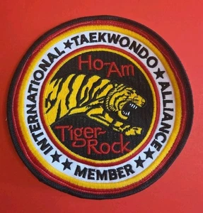 VTG Ho-Am Tiger Rock International Taekwondo Alliance Iron/SewOn PATCH BADGE 5"D - Picture 1 of 11