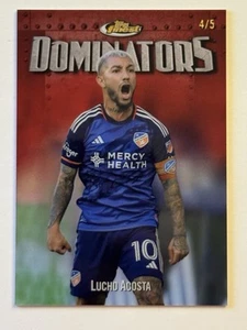 2024 Topps Finest MLS Lucho Acosta /5 Dominators Red Refractor #DO-5 - Picture 1 of 2