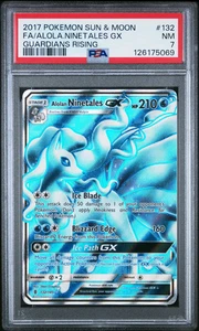 2017 Pokemon Sun & Moon Guardians Rising Alola. Ninetales GX #132 Fa PSA 7 - Picture 1 of 2