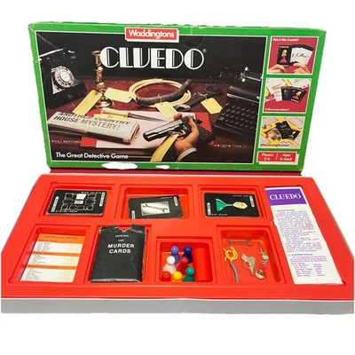 1975 Vintage Cluedo Board Game Waddingtons Art Deco Box 100% Complete - Image 1 of 4