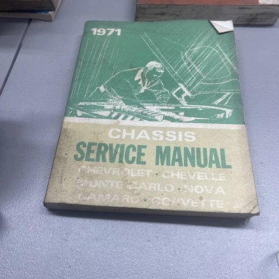 1971 Chassis Service Manual Chevrolet Chevelle Monte Carlo Nova Camaro Corvette - Image 1 of 4